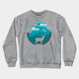 Reindeer Nature landscape Crewneck Sweatshirt